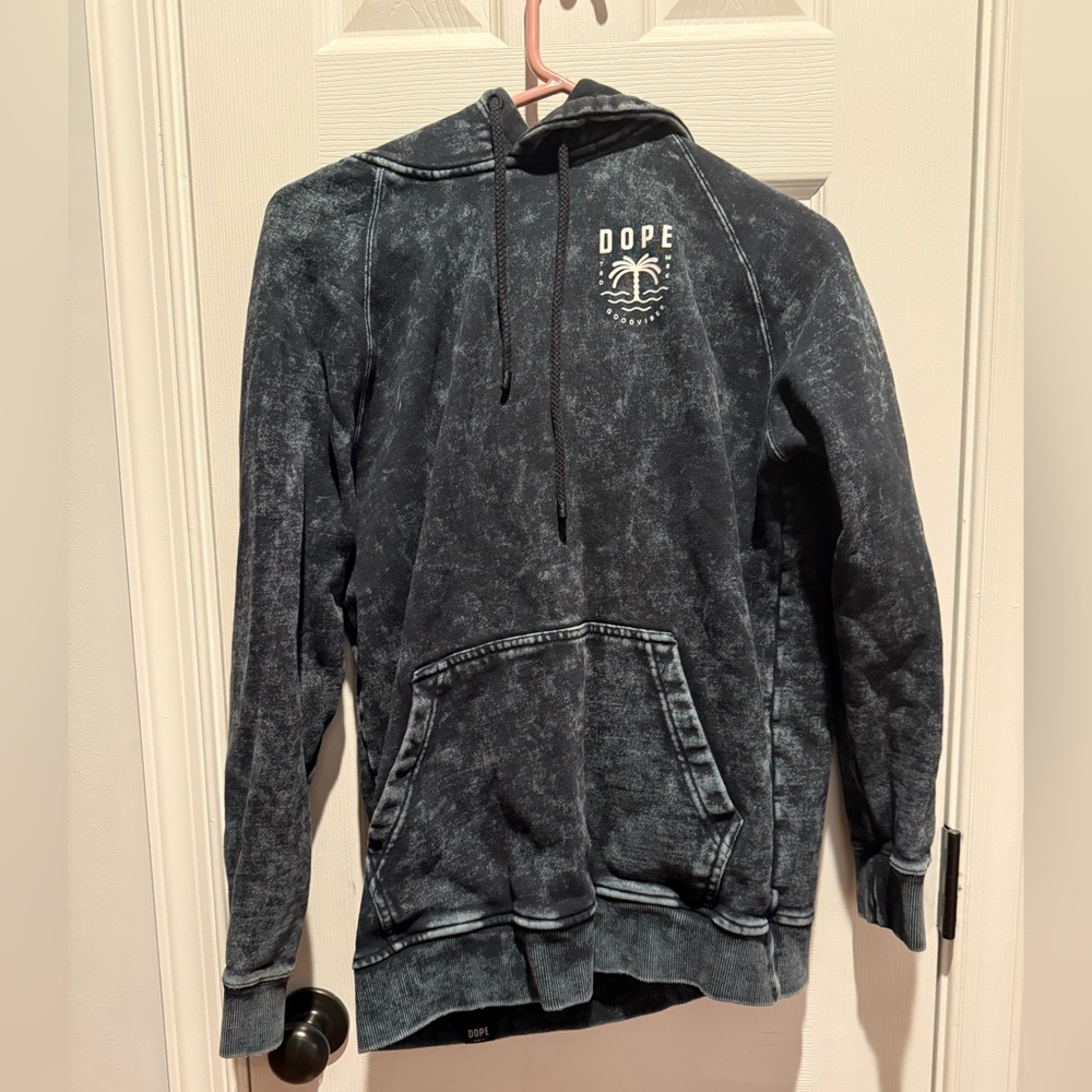 DOPE Snow hoodie charcoal grey wash small